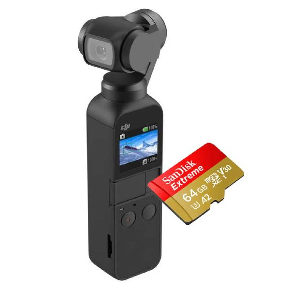 DJI Osmo Pocket Handheld Camera with 64 GB Memory Card