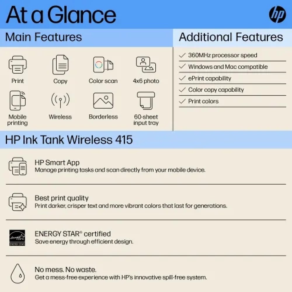 HP Ink Tank Wireless 415