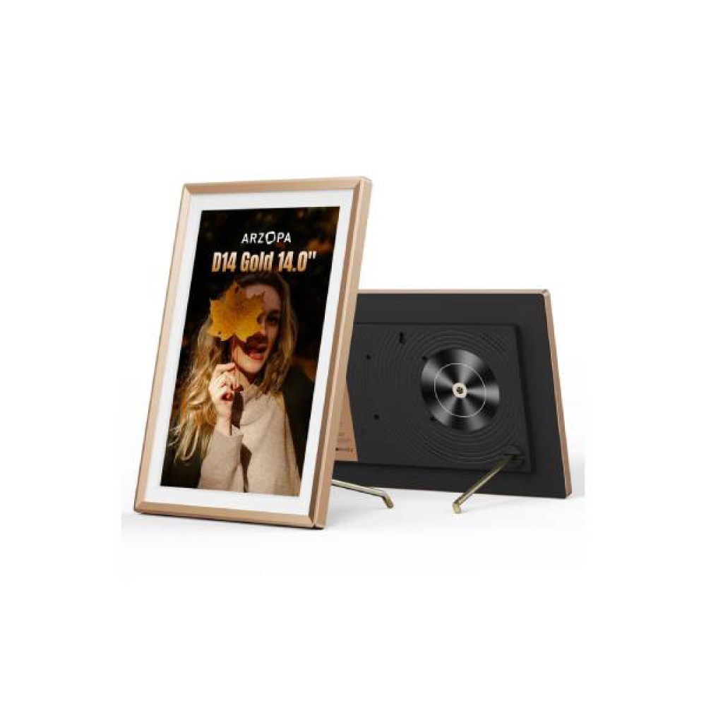 Arzopa D14 14 Inch WiFi Digital Photo Frame Champagne Gold