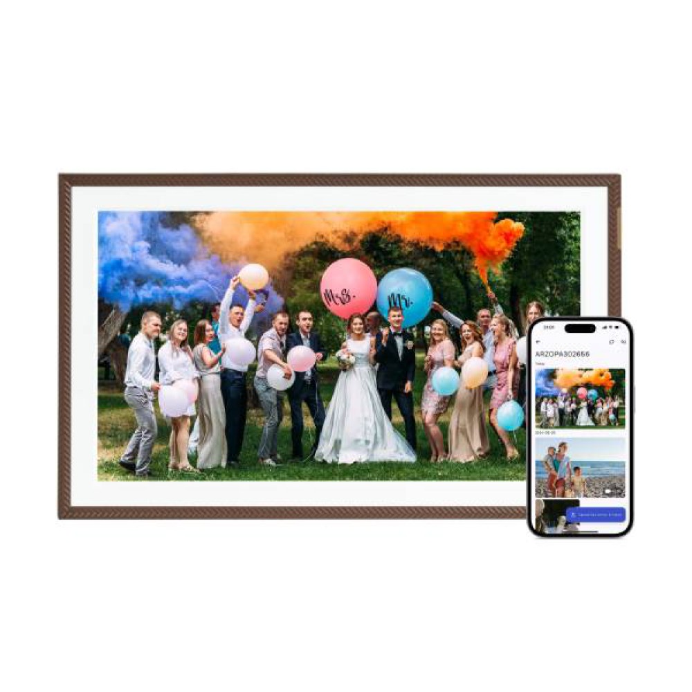 Arzopa D15 15.6 Inch WiFi Digital Photo Frame Elegant Brown
