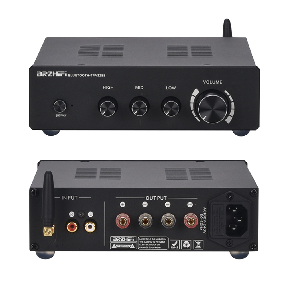 BRZHIFI PAD-3255-A Class D 2 Channel HIFI Audio Amplifier