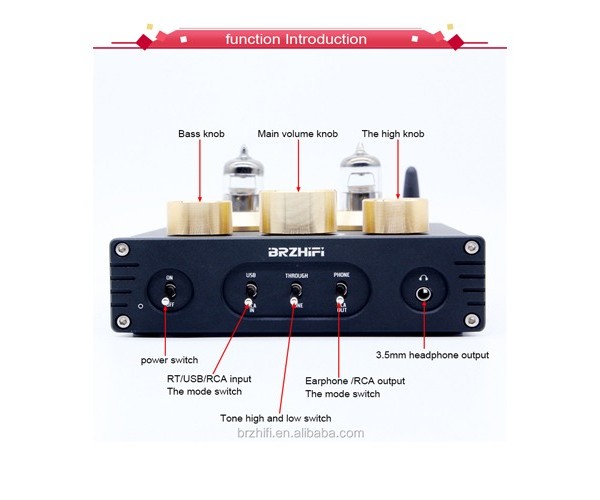 BRZHIFI PAP-L200 Valve Tube Bass HIFI Audio Amplifier