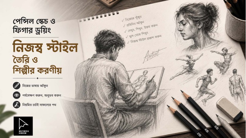 পেন্সিল স্কেচ ও ফিগার ড্রয়িং: নিজস্ব স্টাইল তৈরি ও শিল্পীর করণীয়