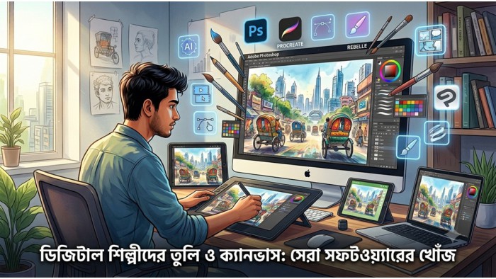 ডিজিটাল শিল্পীদের তুলি ও ক্যানভাস: সেরা কয়েকটি সফটওয়্যারের খোঁজ