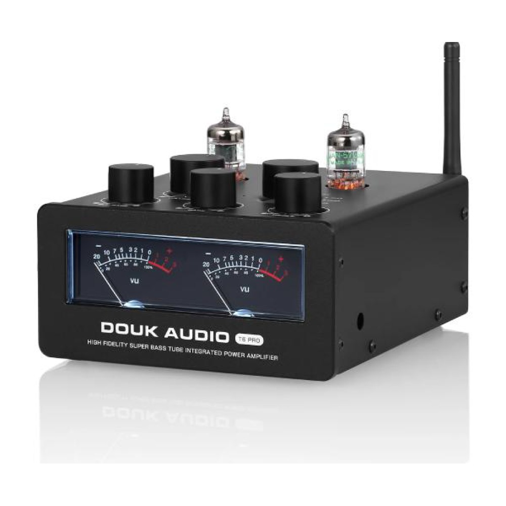Douk Audio T6PRO HIFI TPA3255 300Watts x2 Bluetooth Tube Amplifier with VU Meter