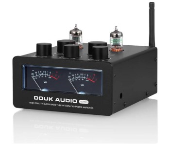 Douk Audio T6PRO HIFI TPA3255 300Watts x2 Bluetooth Tube Amplifier with VU Meter