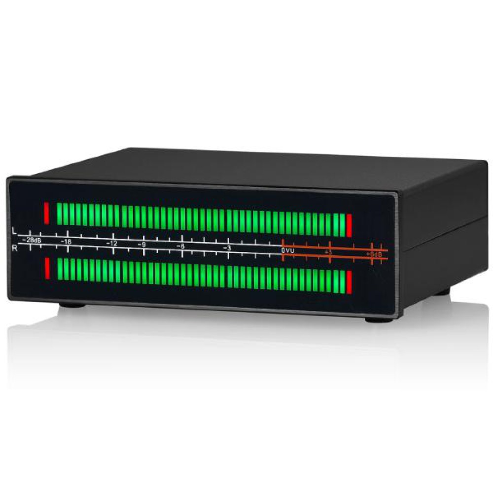 Douk Audio VU56PRO MIC+LINE Stereo RGB LED Sound Level Meter Audio Splitter Switcher Music Spectrum Visualizer