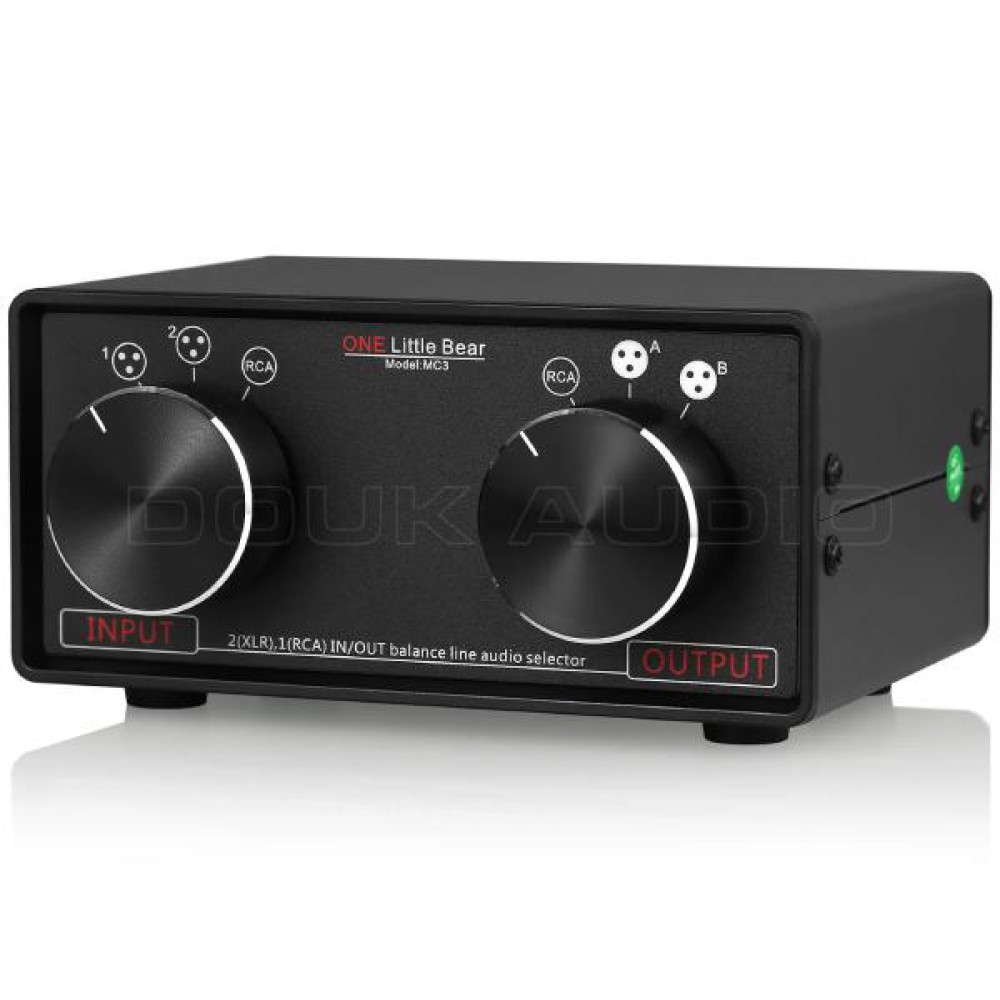 Little Bear MC3 3-IN-3-OUT XLR Balanced / RCA Stereo Converter Audio Selector Box Passive Preamp