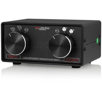 Little Bear MC3 3-IN-3-OUT XLR Balanced / RCA Stereo Converter Audio Selector Box Passive Preamp
