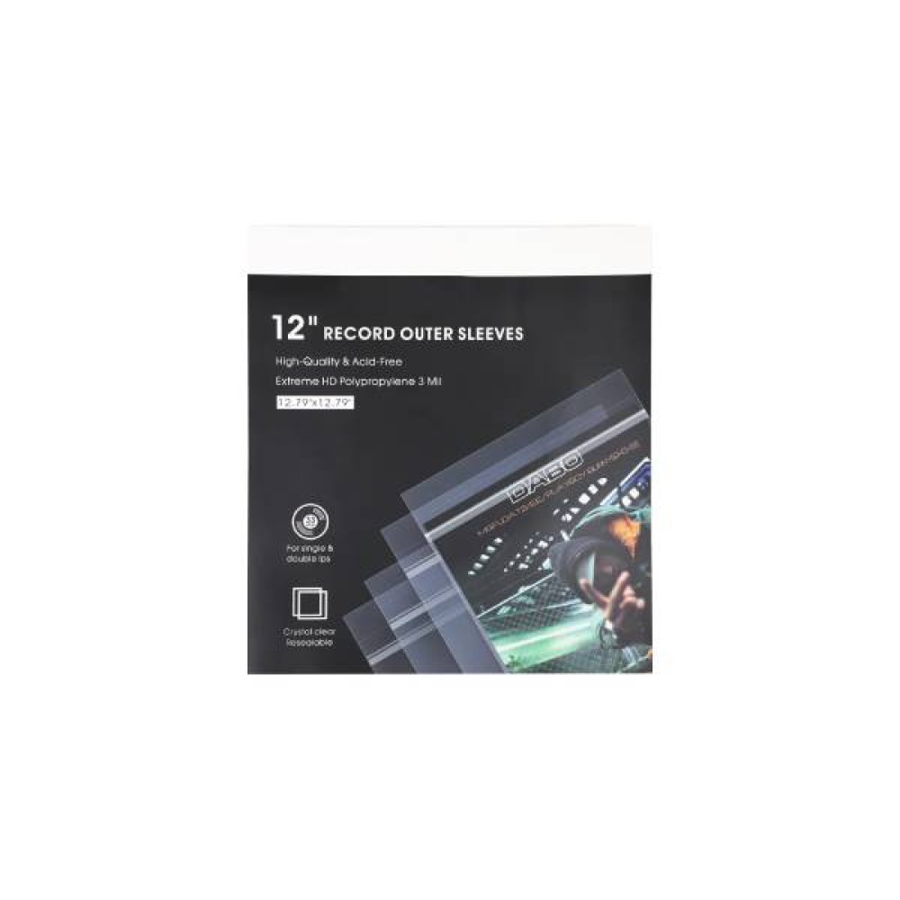 Goka GK-R17A 12 Inch Record Outer Sleeve Pack LDPE 100um (SUPER THICK)