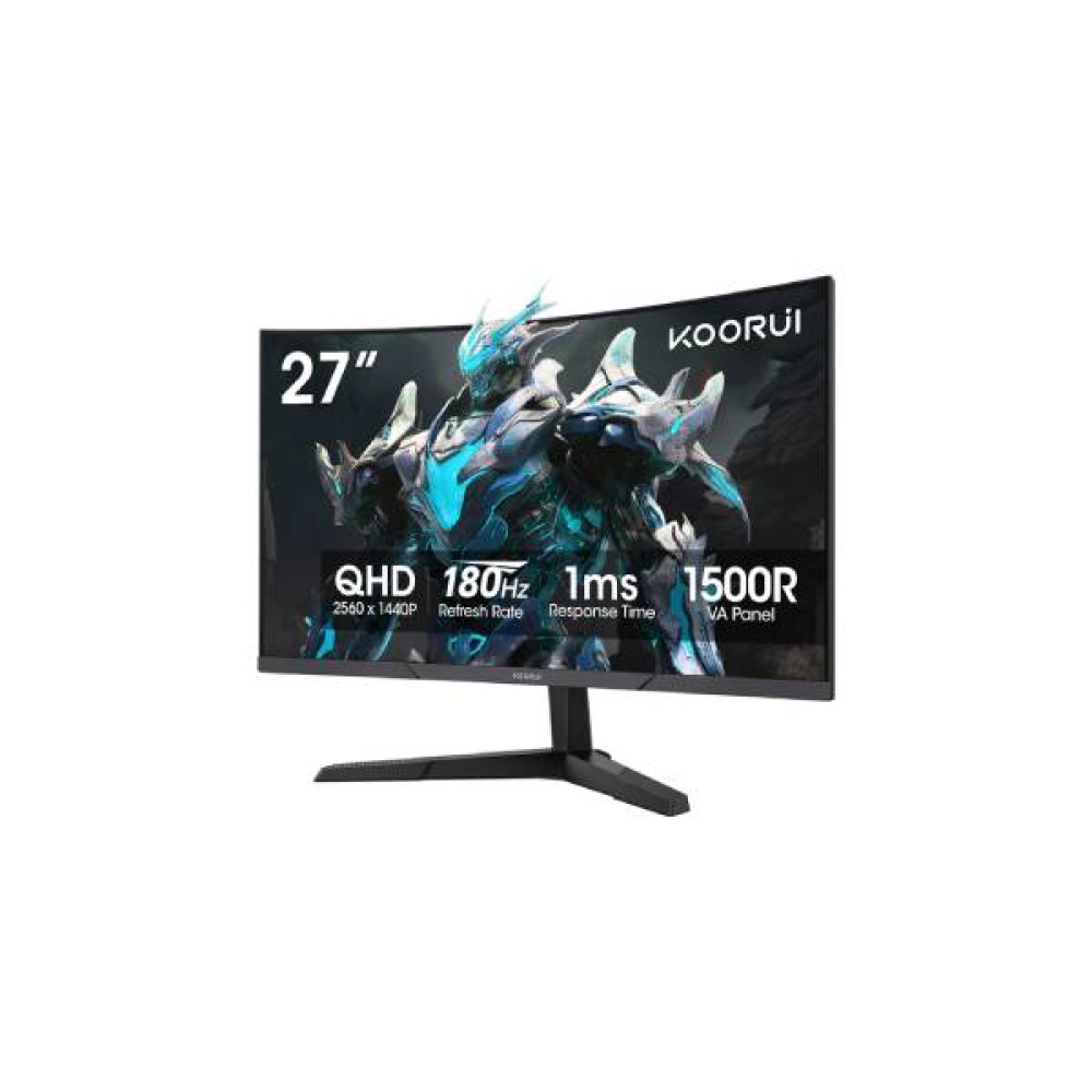 KOORUI 27E6QCA 27 Inch QHD Curved Gaming Monitor
