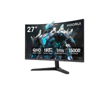 KOORUI 27E6QCA 27 Inch QHD Curved Gaming Monitor