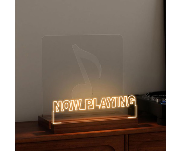 Light up Now Playing Vinyl Record Stand