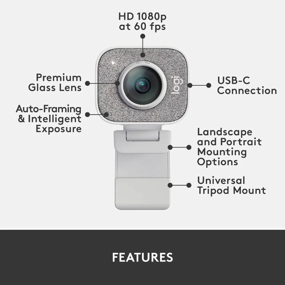 Logitech StreamCam White Ultra HD 4K Webcam | Multimedia Kindom