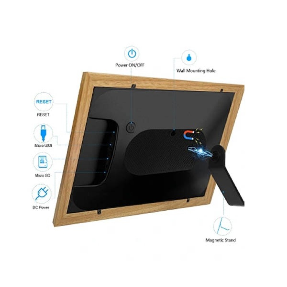 Frameo ZN-DP1002F 10.1 inch Wooden Digital Photo Frame Frameo ZN-DP1002F 10.1 inch Wooden Digital Photo Frame