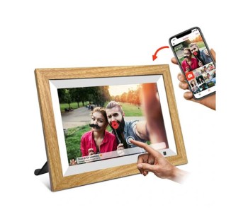 Frameo ZN-DP1002F 10.1 inch Wooden Digital Photo Frame