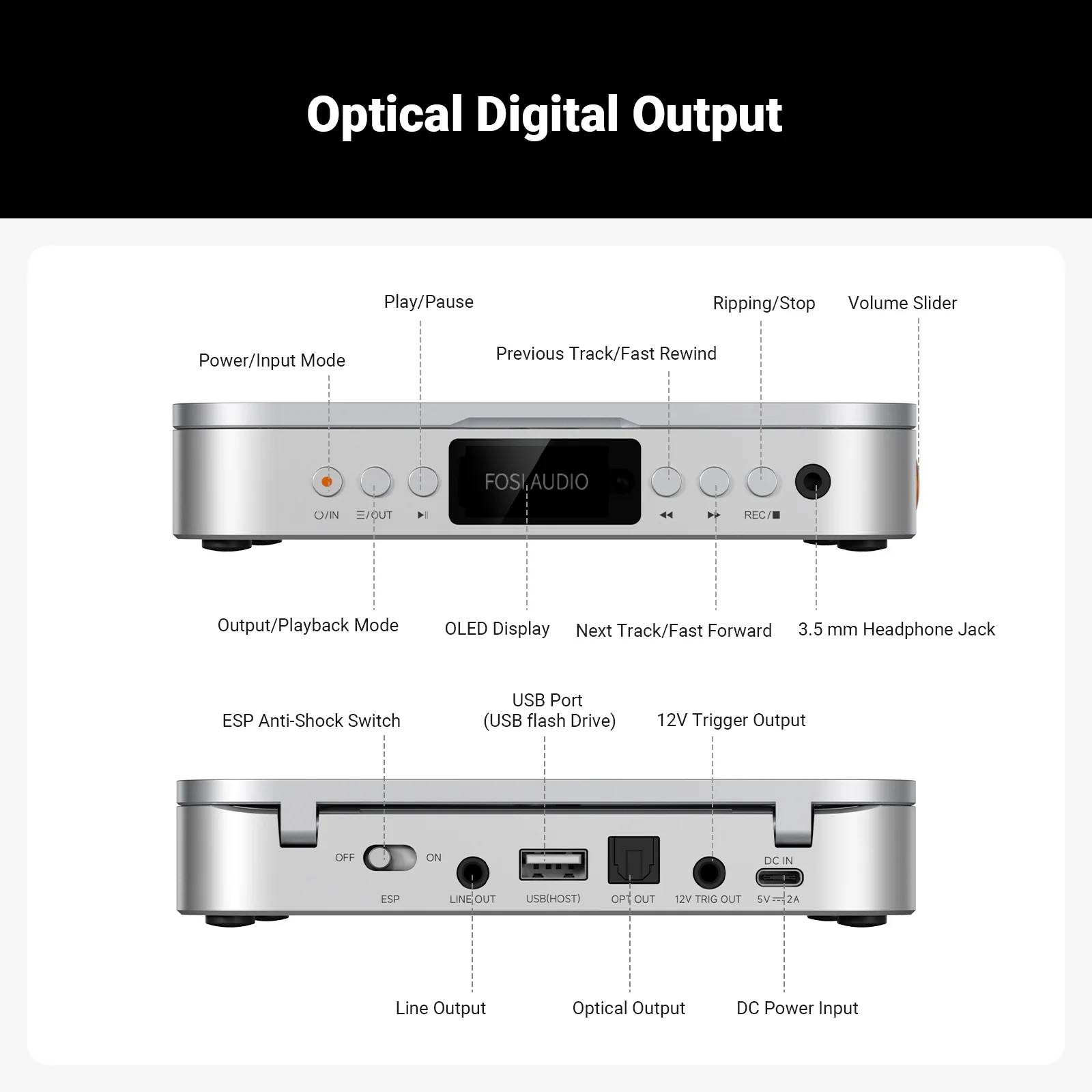 Fosi Audio Merak CD Player Price in Bangladesh | Multimedia Kingdom